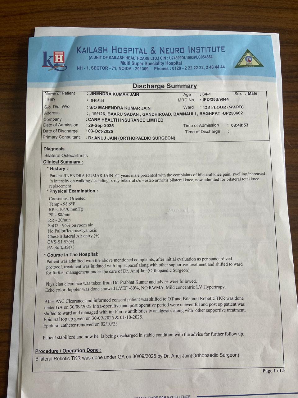 Bilateral Robotic Total Knee Replacement